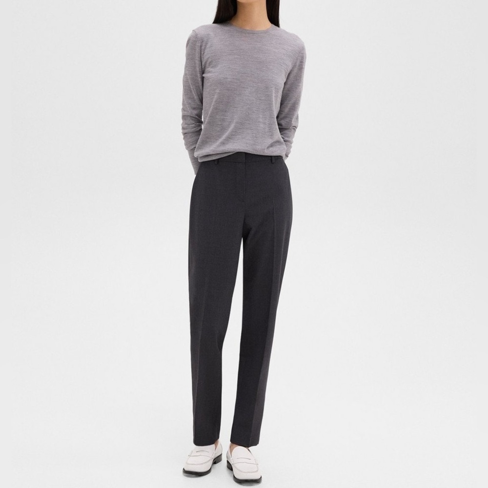 THEORY- Treeca Full Length Pant in Good Wool